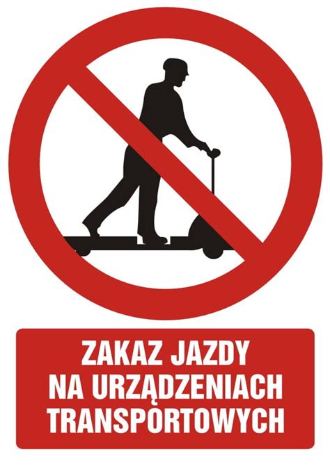 plakat BHP przedstawiający zakaz przewożenia ludzi na widłach wózka