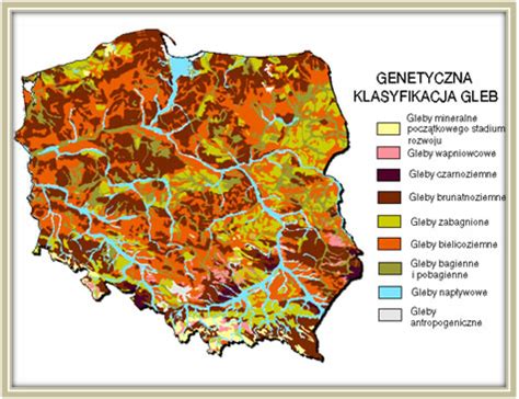 Mapa rolniczych typów gleb w Małopolsce