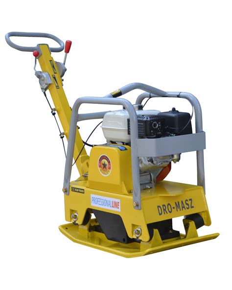 zdjęcie poglądowe zagęszczarki rewersyjnej Dro-Masz DRB25 na placu budowy