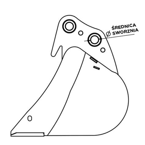 ilustracja zapieczonego sworznia w ramieniu koparki