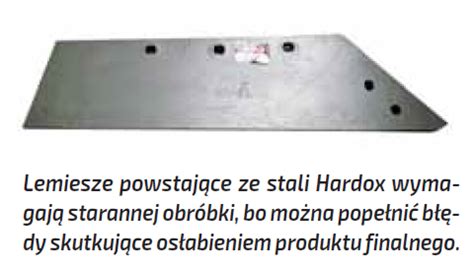 zdjęcie lemieszy wykonanych ze stali Hardox