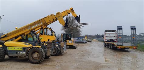 flota ciężkiego sprzętu budowlanego firmy TRANS-KOP