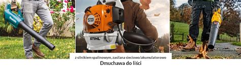 Grafika przedstawiająca zamiatarkę spalinową w różnych warunkach pracy: odśnieżanie zimą oraz zamiatanie liści jesienią
