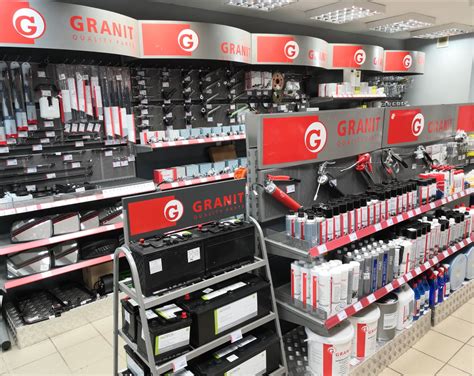 Ilustracja przedstawiająca sklep z częściami do maszyn rolniczych