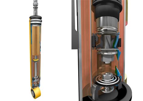 Schemat działania amortyzatora w zagęszczarce