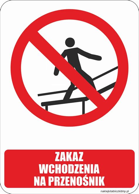 Znak BHP informujący o zakazie wstępu pod ładunek