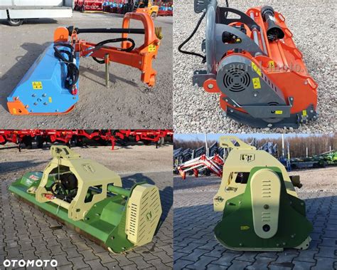 Zestawienie różnych modeli kosiarek bijakowych marki STARK w środowisku polowym