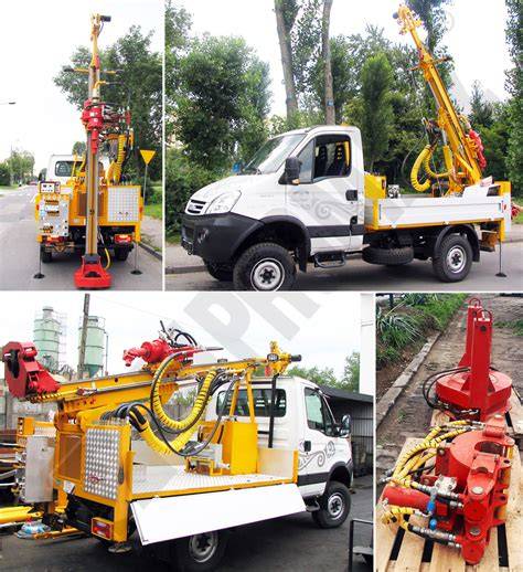 Wiertnica pionowa H25S zamontowana na podwoziu Iveco Daily 4x4