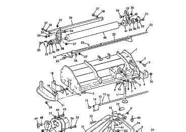Technical diagram of the flail mower with dimensions