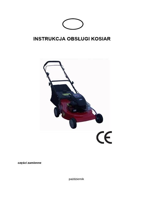 zdjęcie instrukcji obsługi kosiarki