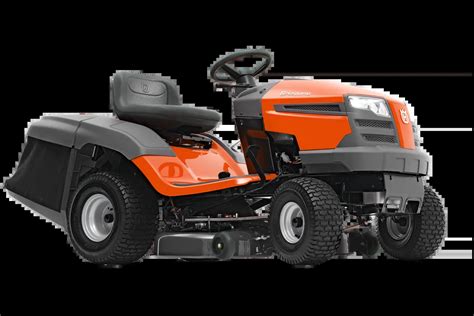 Zdjecie traktorka kosiarki Husqvarna TC 138 podczas pracy w ogrodzie
