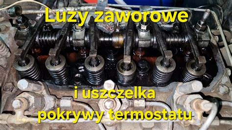 schemat regulacji luzu zaworowego za pomocą śruby i nakrętki kontrującej