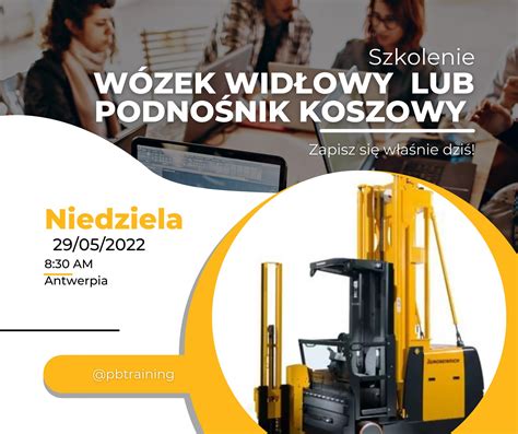 Szkolenie na wózek widłowy: ilustracja z kursu praktycznego