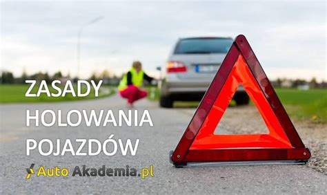 Samochód holowany z prawidłowym oznakowaniem