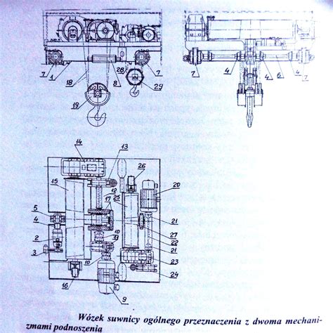 Schemat budowy suwnicy pomostowej