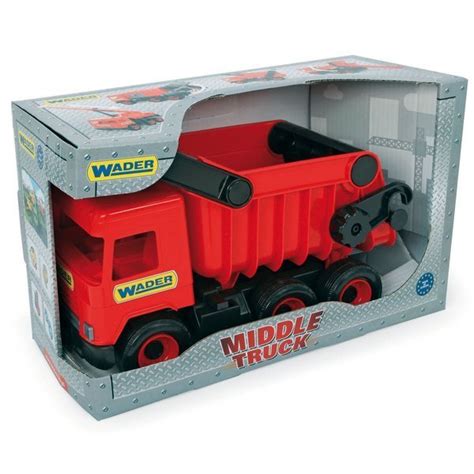 Zdjęcie wywrotki Wader City Truck lub Middle Truck z widoczną korbką do podnoszenia skrzyni