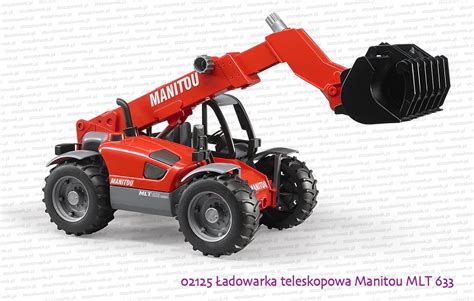 Zabawka ładowarka Manitou MLT 633 z otwartą maską silnika