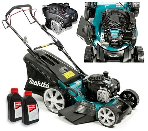 Thematic photo of Makita PLM4628N in a garden