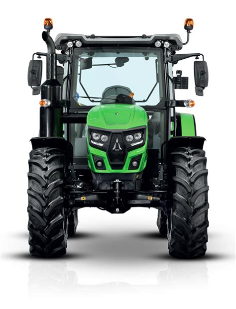 Ciągnik Deutz-Fahr Seria 5 Keyline z widocznym ładowaczem czołowym