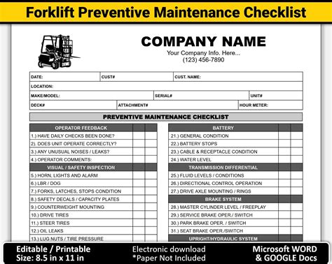 Infographics: Toyota forklift maintenance checklist