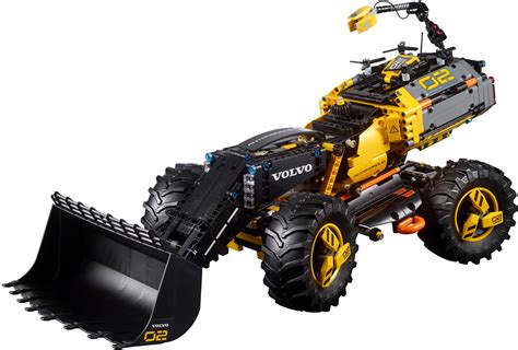 The LEGO Technic 42081 Volvo ZEUX wheel loader with its drone accessory