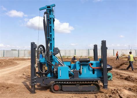 Thematic photo of a universal tracked drilling rig in operation