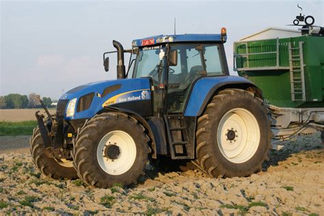 The New Holland TVT 155 tractor in a field