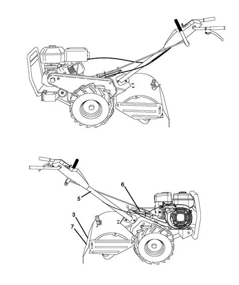 Technical diagram of the Bass Polska BP-8486 tiller with dimensions