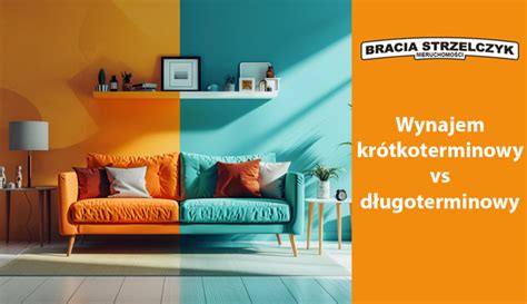 infografika porównująca wynajem krótkoterminowy i długoterminowy