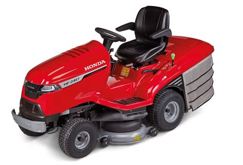 Thematic photo of a Honda lawn tractor working in a garden