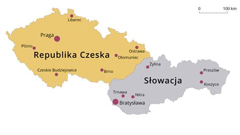 Mapa Słowacji z zaznaczeniem regionów rolniczych