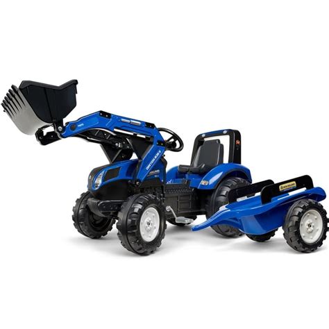 Traktor na pedały Falk New Holland T8 z ładowarką i koparką