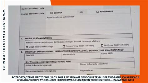 Wniosek o przedłużenie uprawnień UDT