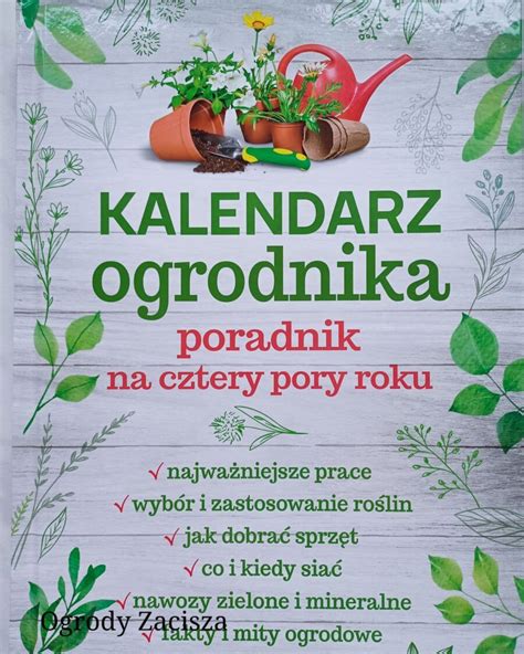 kalendarz ogrodnika z zaznaczonymi porami roku na pracę glebogryzarką