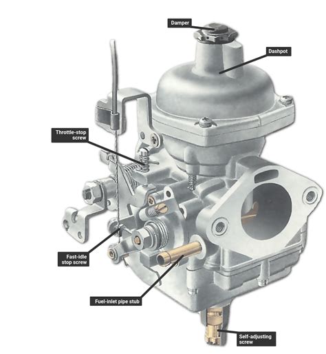 Technical drawing or diagram of the carburetor with marked dimensions