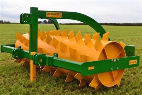 Collage of images showing a tiller with various attachments (harrows, aerator, plough)
