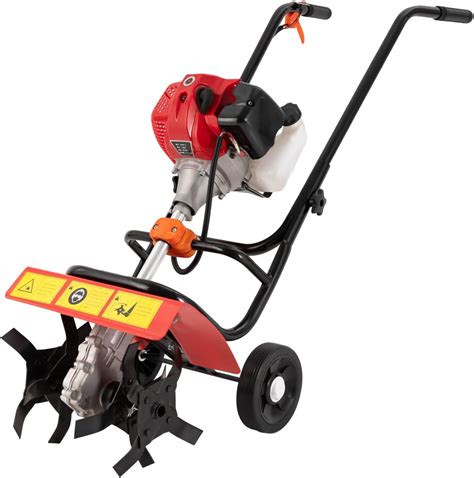 Photo of a high-quality petrol rototiller from a reputable brand