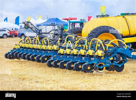 Thematic photo of a pneumatic seeder on a field