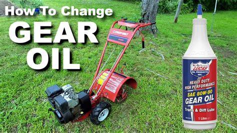 Infographics showing the schedule for changing engine oil in a garden tiller