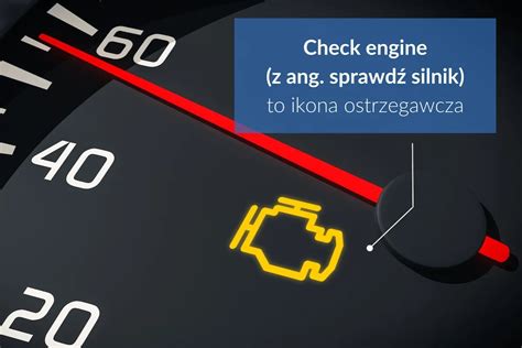 koparko-ładowarka z widoczną kontrolką check engine na desce rozdzielczej