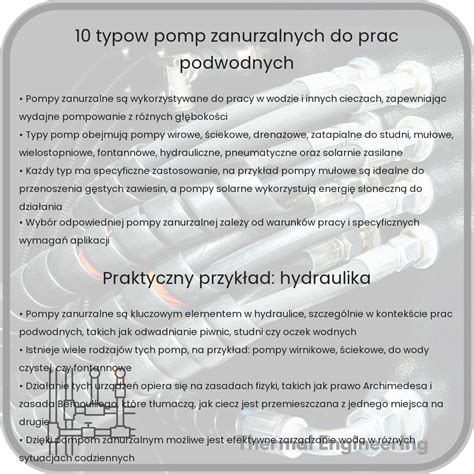 infografika przedstawiająca przekrój różnych typów pomp tłoczkowych z opisem ich działania