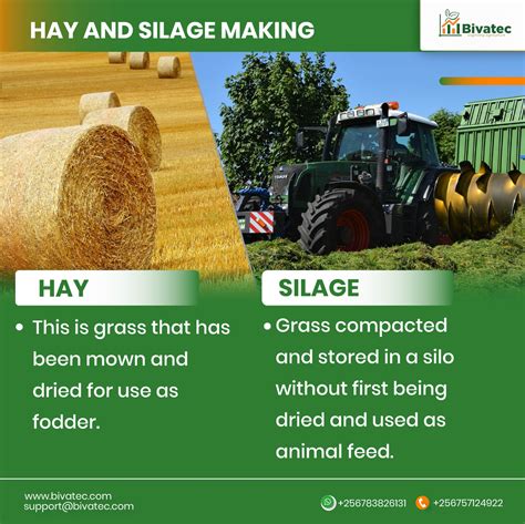 Infographic showing bale density zones for different materials (straw, hay, silage)