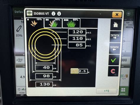 Screenshot of the Intelligent Density 3D menu on a control terminal