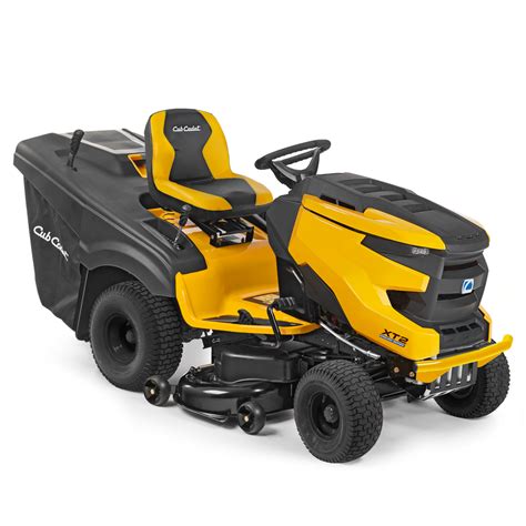 Photo of the Cub Cadet XT2 QR106 lawn tractor in action on a large lawn