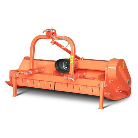 technical drawing or exploded view of a flail mower showing hammers and drive train
