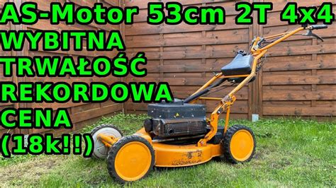 zdjęcie kosiarki AS 531 2T ES MK B w akcji na nierównym terenie