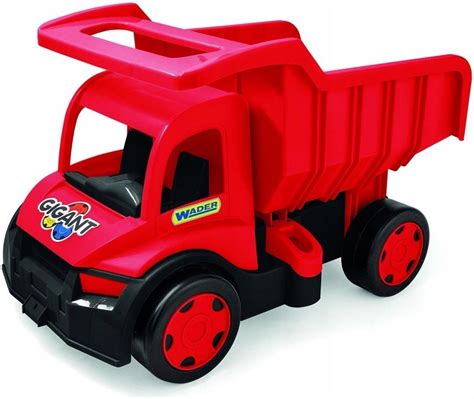 Czerwona wywrotka Wader Gigant Truck w intensywnych kolorach