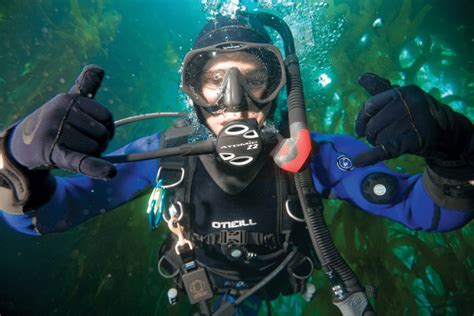 Thematic photo of a diver underwater with full equipment