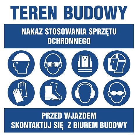 Znak BHP informujący o konieczności użycia sprzętu ochronnego