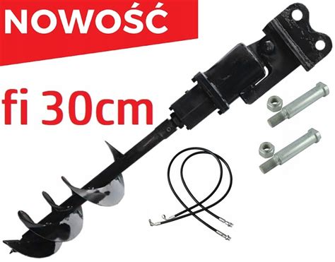Wiertnica hydrauliczna podłączona do minikoparki Yanmar